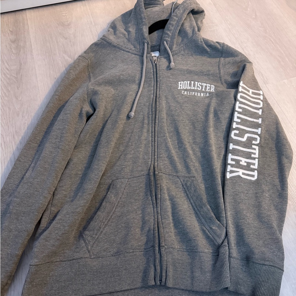 Hollister Charcoal Zip-Up Jacket